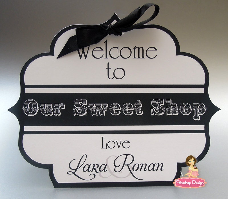 Candy Bar Signage