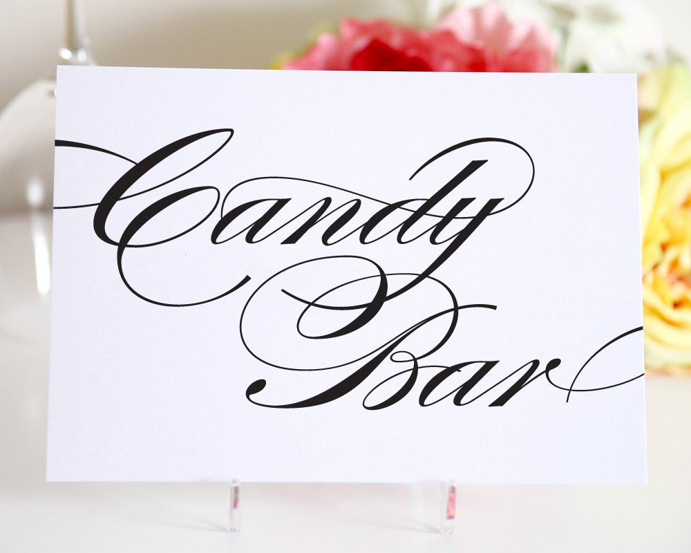 Candy Bar Signage