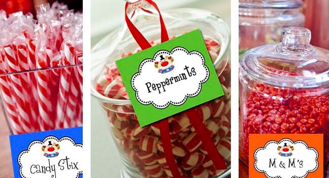 Candy Buffet Tags Printable