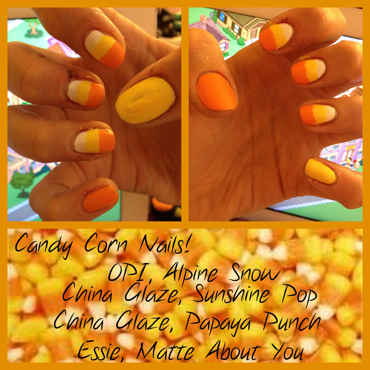 Candy Corn Nails Tumblr