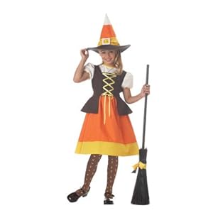 Candy Corn Witch Costume Girls