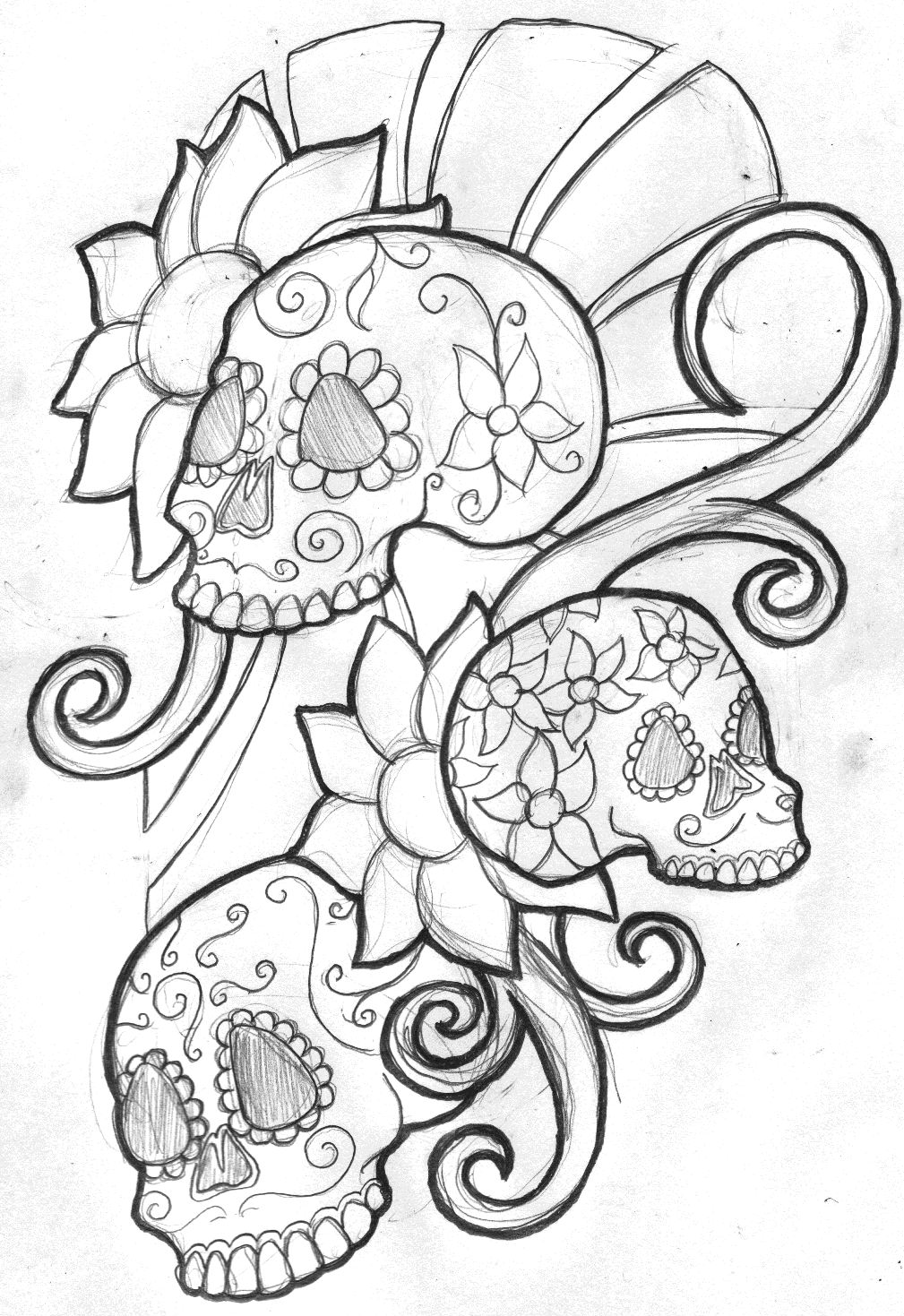 Candy Skull Tattoo Designs