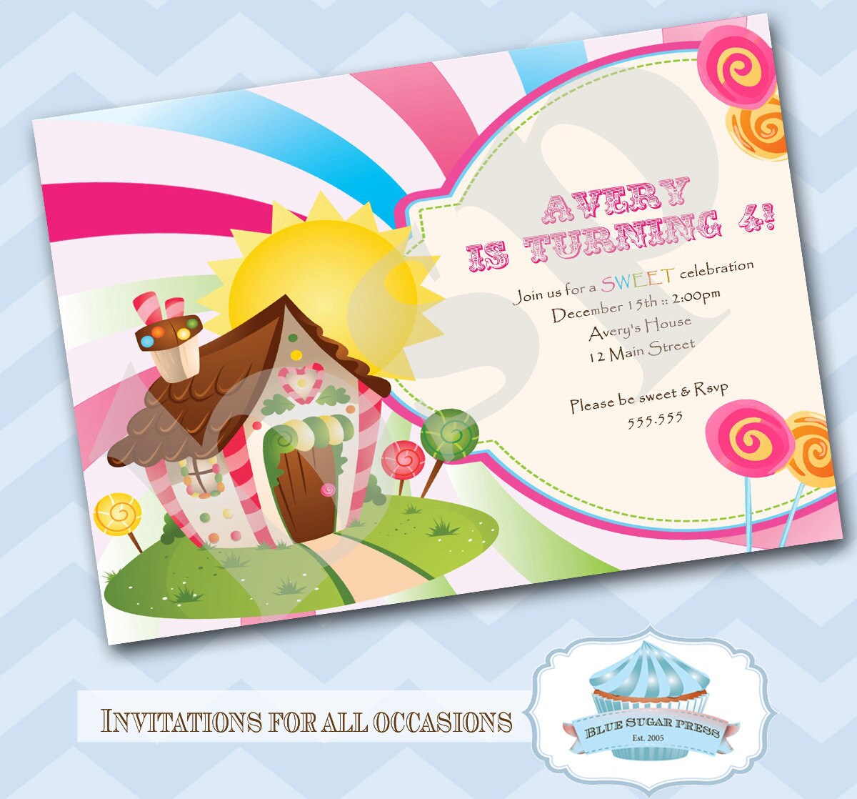 Candyland Party Invitations Free