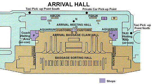 Changi Airport Terminal 2 Arrival Hall Map