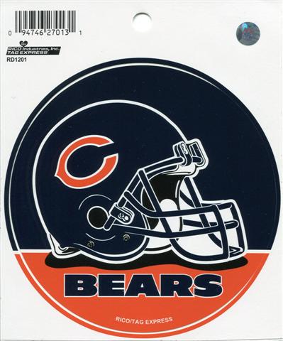 Chicago Bears Helmet Stickers
