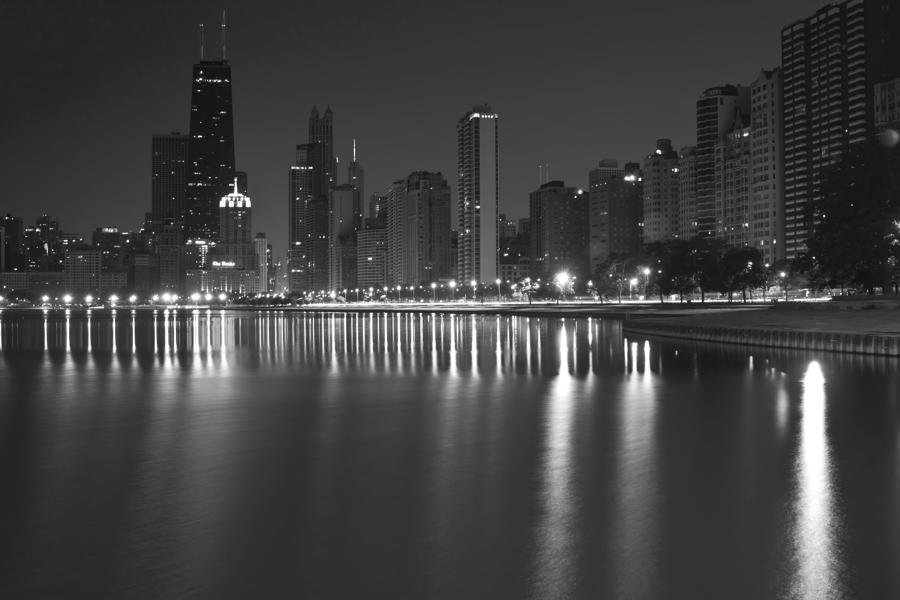 Chicago Skyline Pictures Black And White