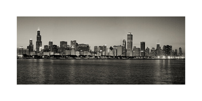 Chicago Skyline Pictures Black And White