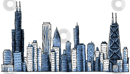 Chicago Skyline Silhouette Free Vector
