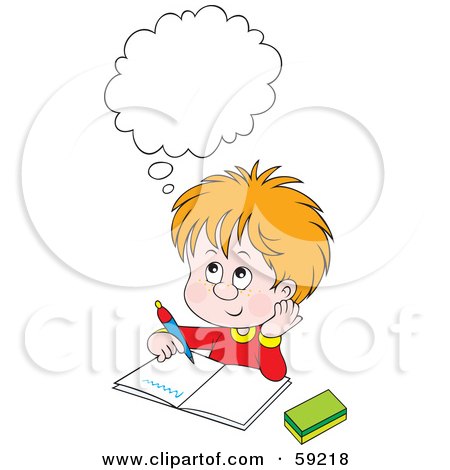 Child Doing Homework Cartoon