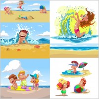 Children Playing Cartoon Pictures