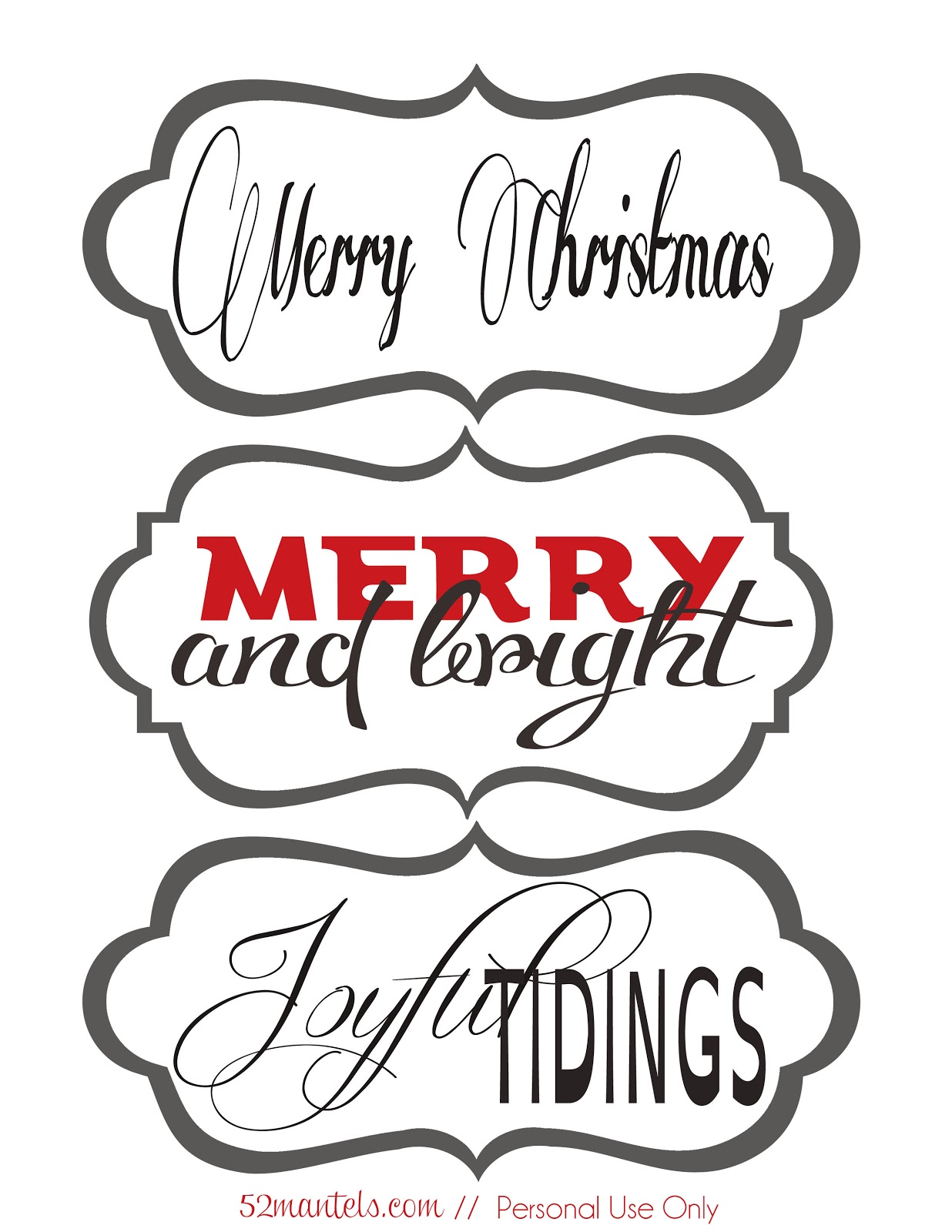 Christmas Gift Tags Templates