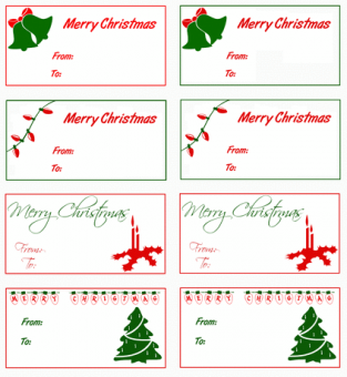 Christmas Gift Tags Templates Free