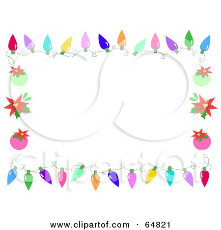 Christmas Lights Border Clip Art