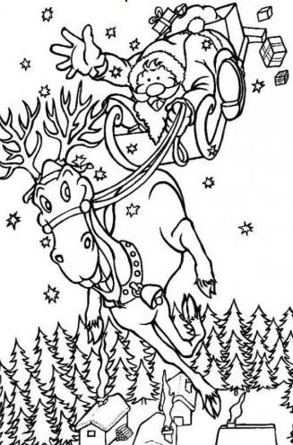 Christmas Pictures To Colour In Of Santa