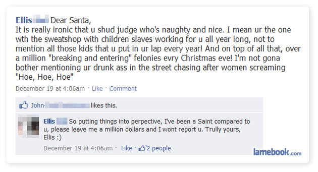 Christmas Statuses For Facebook
