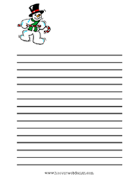 Christmas Writing Paper Template