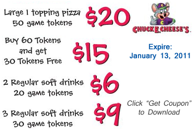 Chuck E Cheese Printable Coupons Canada