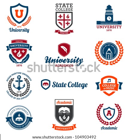 College Football Logos Vector