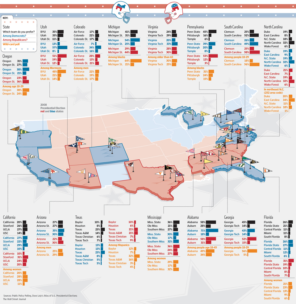 College Football Map 2012