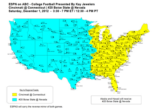 College Football Map Of Teams