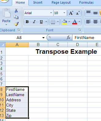 Columns And Rows In Excel 2007