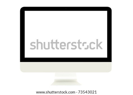 Computer Monitor Screen All White