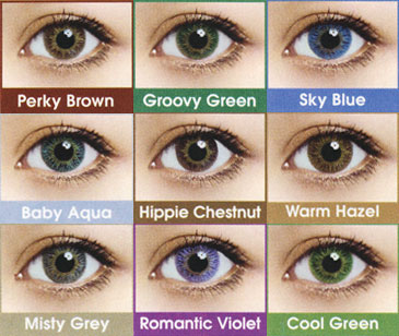Contact Lenses Color Chart