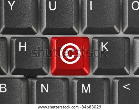 Copyright Logo Keyboard