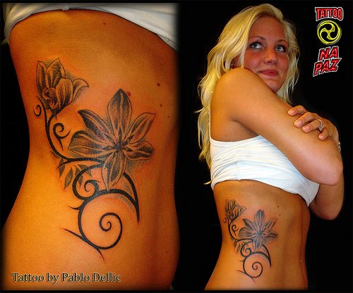 Cross Tattoos For Girls On Ribs