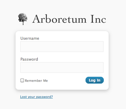 Custom Wordpress Login Screen