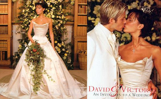 David Beckham And Victoria Beckham Wedding Photos