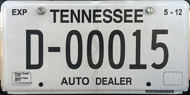 Dealer Plate 2012