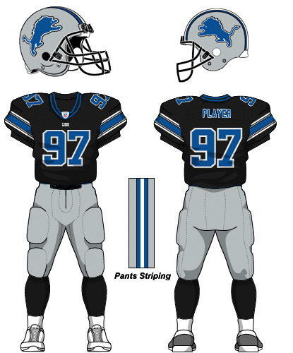 Detroit Lions Jersey Black