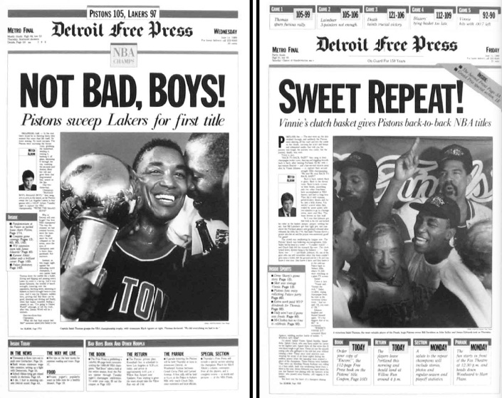 Detroit Pistons Bad Boys 1989
