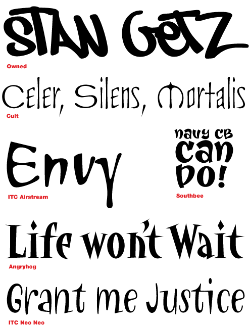 Different Lettering Fonts For Tattoos