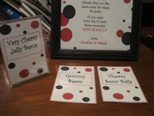 Diy Candy Buffet Signs