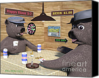 Dogs Playing Poker Canvas