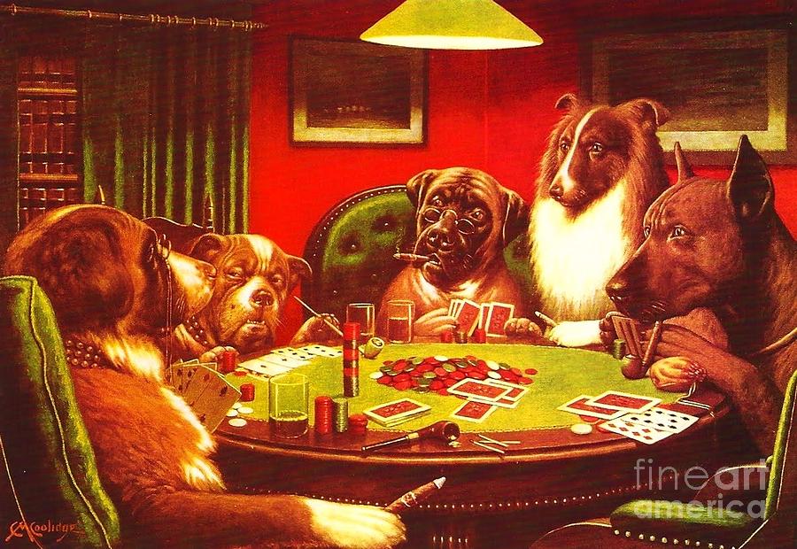 Dogs Playing Poker Canvas