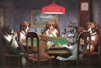 Dogs Playing Poker Wallpaper