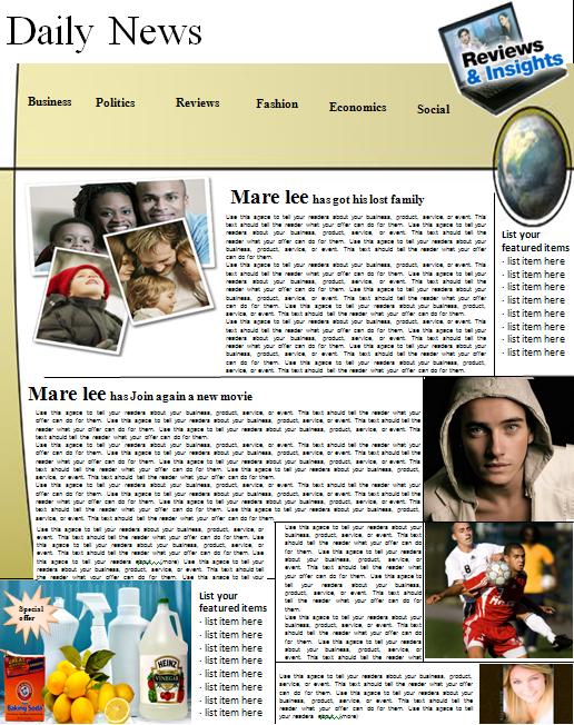 Download Newspaper Template For Microsoft Word