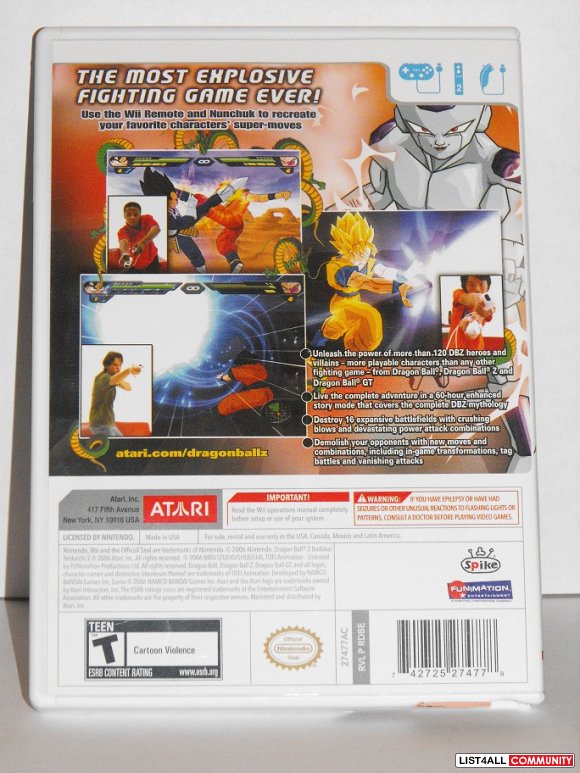 Dragon Ball Z Games For Wii List