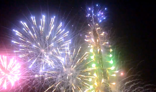 Dubai Tower Fireworks 2013