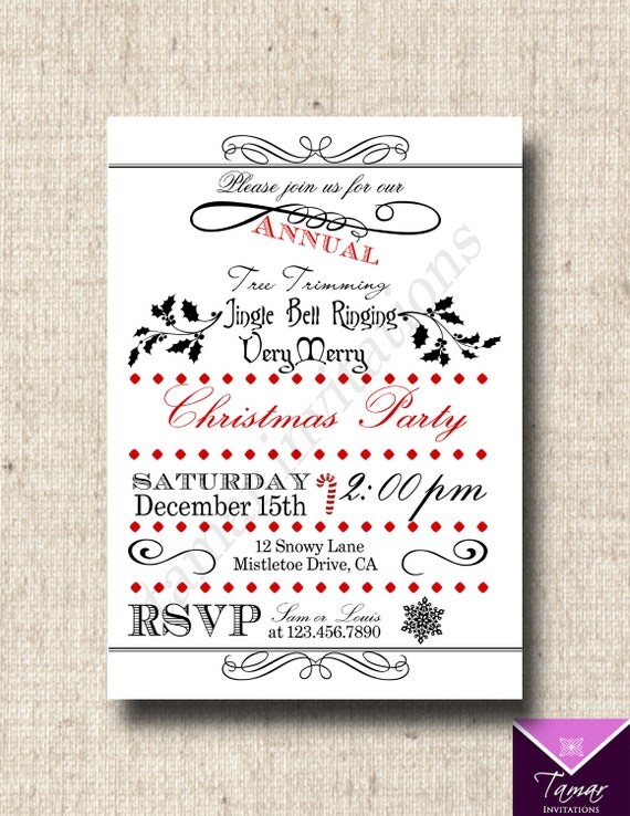 Electronic Christmas Party Invitations Free