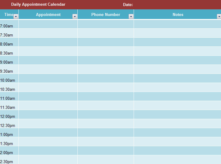 Events Calendar Template