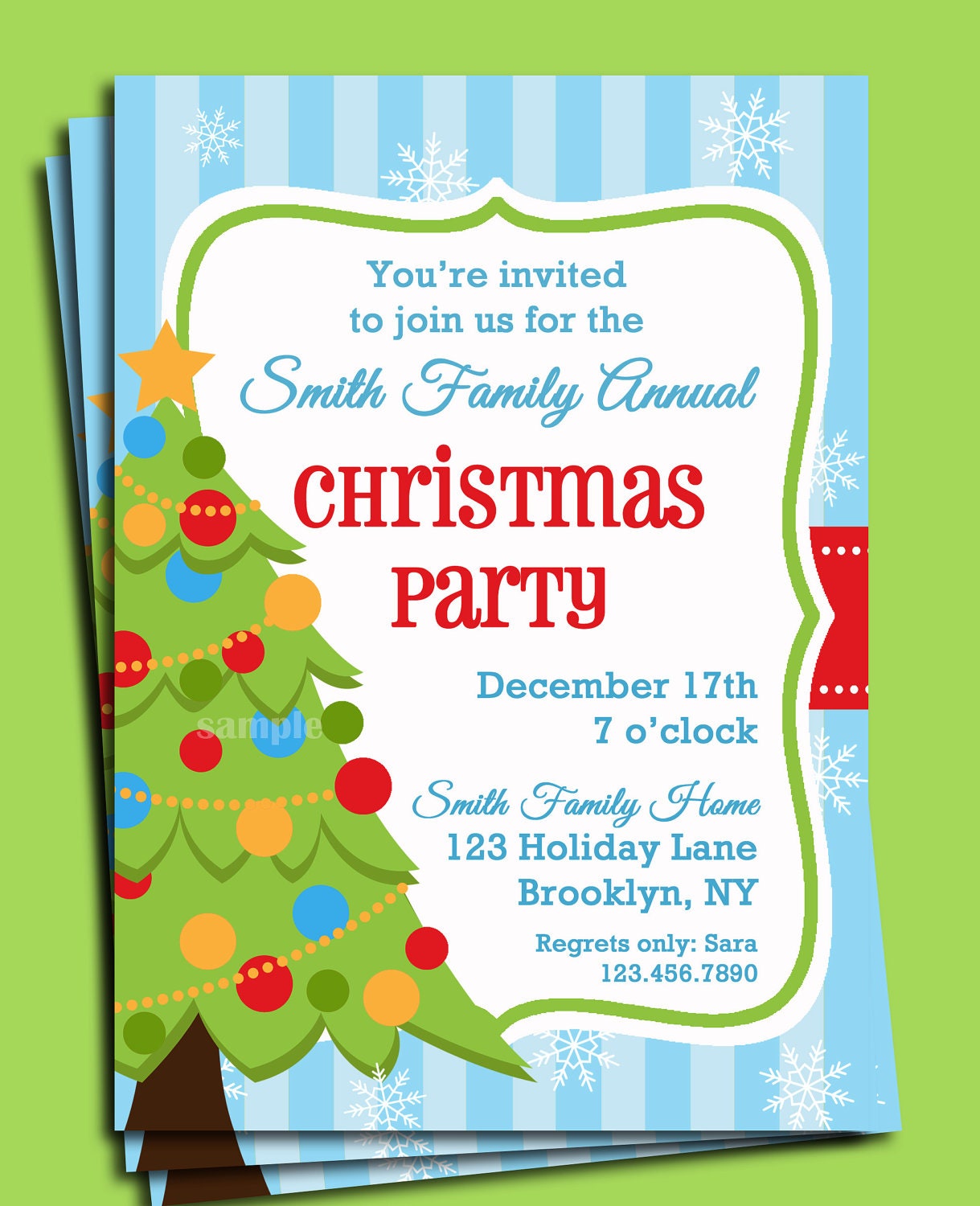 Family Christmas Party Invitations Wording