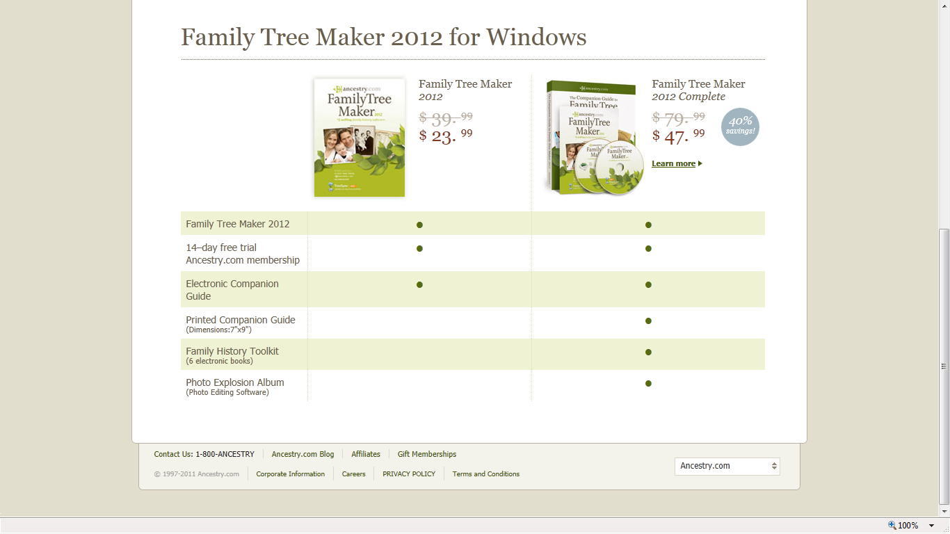 Family Tree Maker 2012 Deluxe Vs Platinum