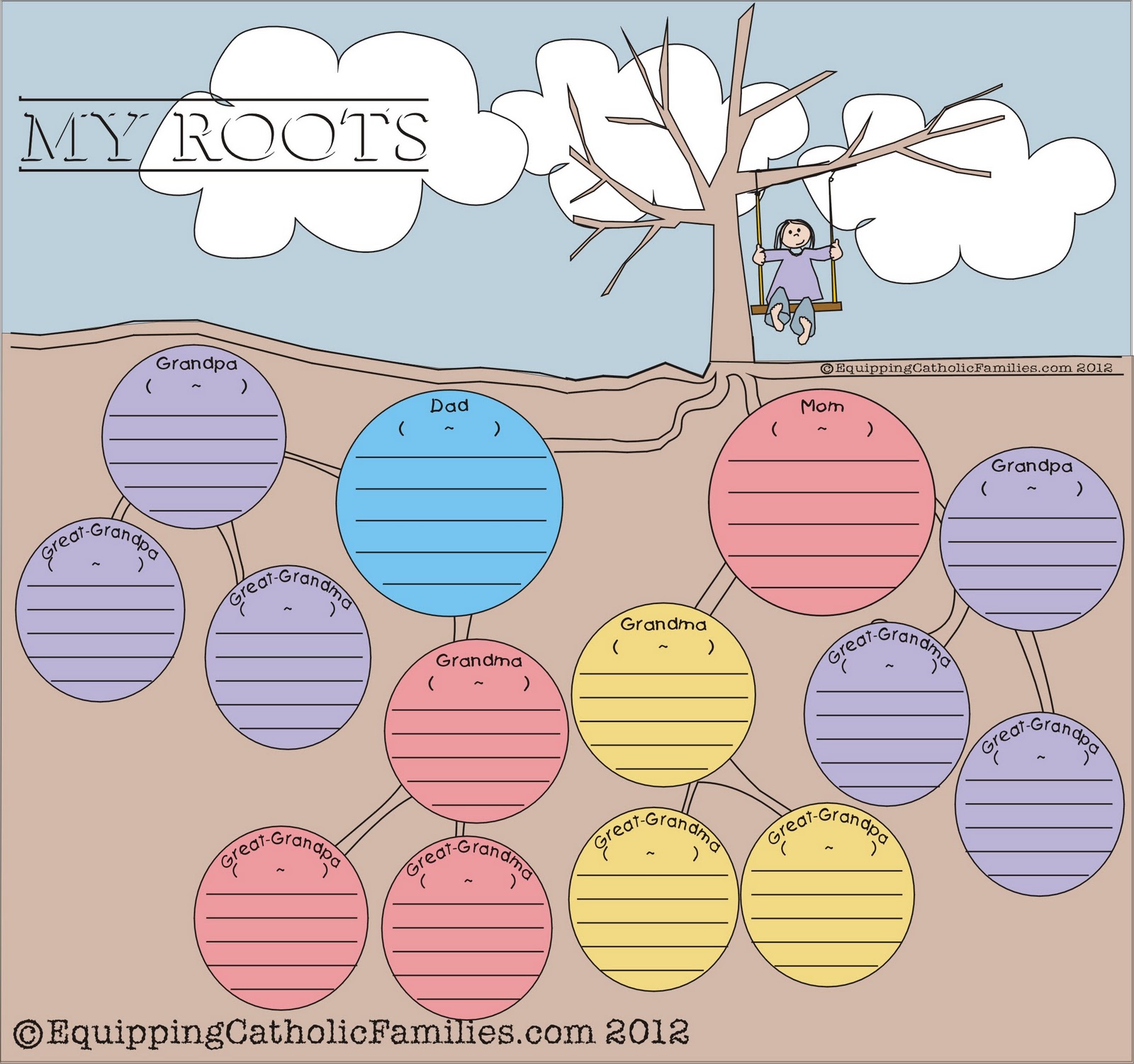 Family Tree Template For Kids Printable