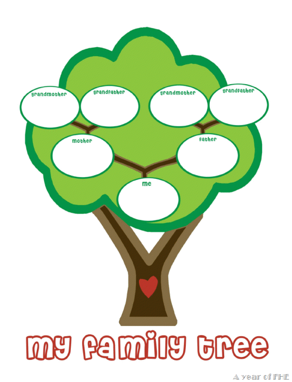 Family Tree Template For Kids Printable