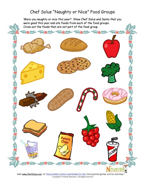 Food Pictures For Kids Printables