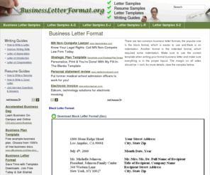 Formal Business Letter Format Example